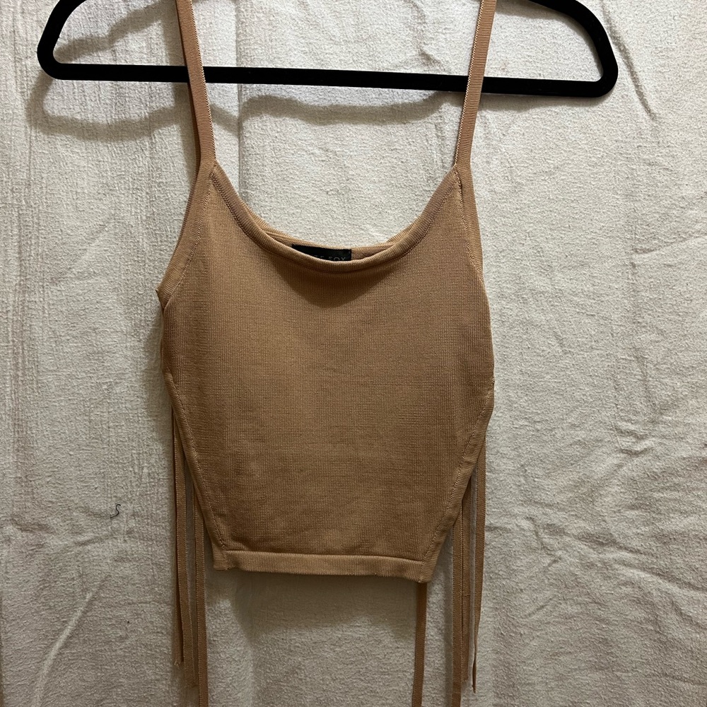 White Fox tank top, side ties, barely worn, size M